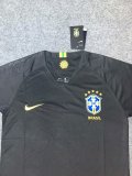 Brazil FIFA World Cup 2018 Goalkeeper Black Jersey Short Sleeve Men's