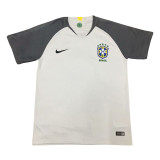 Brazil FIFA World Cup 2018 Goalkeeper Light Grey Jersey Short Sleeve Men's