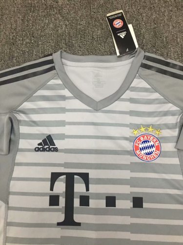 Us 15 8 Bayern Munich Goalkeeper Grey Jersey Short Sleeve Men S 2018 19 M Fcsoccerworld Com