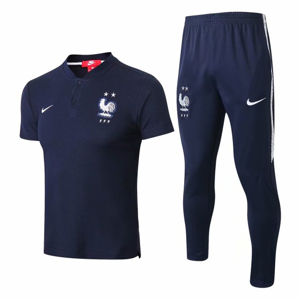 France FIFA World Cup 2018 Polo + Pants Training Suit Royal Blue