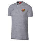 Barcelona Polo Shirt Stand Collar Light Grey 2018/19