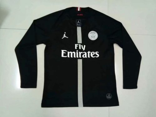 Us 16 8 Psg X Jordan Third Black Jersey Long Sleeve Men S 2018