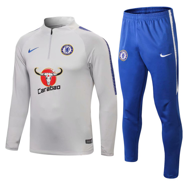 Chelsea Training Suit Light Grey 2018/19