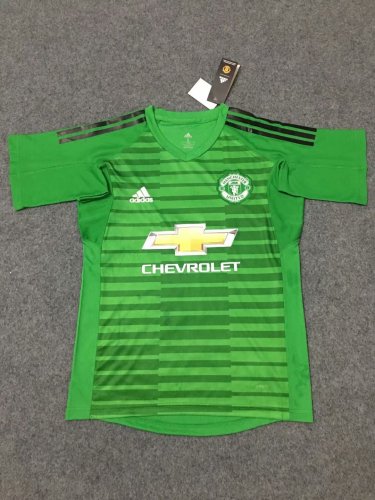 Us 15 8 Manchester United Goalkeeper Green Jersey Short Sleeve Men S 2018 19 M Fcsoccerworld Com