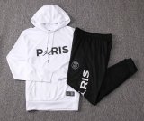 PSG JORDAN White Hoodie Sweatshirt + Pants Suit 2018/19