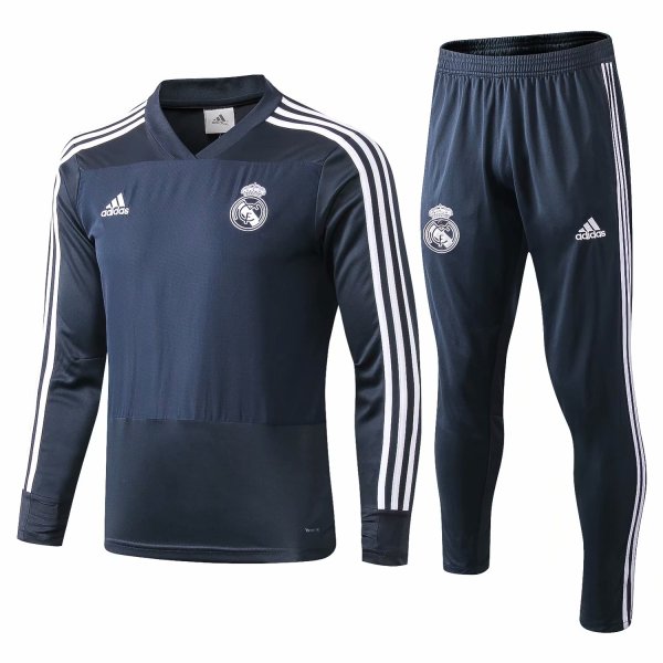 Real Madrid Training Suit V-Neck Grey 2018/19