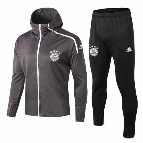 Us 41 8 Bayern Munich Zne Hoodie Jacket Pants Training Suit Grey 2018 19 M Fcsoccerworld Com