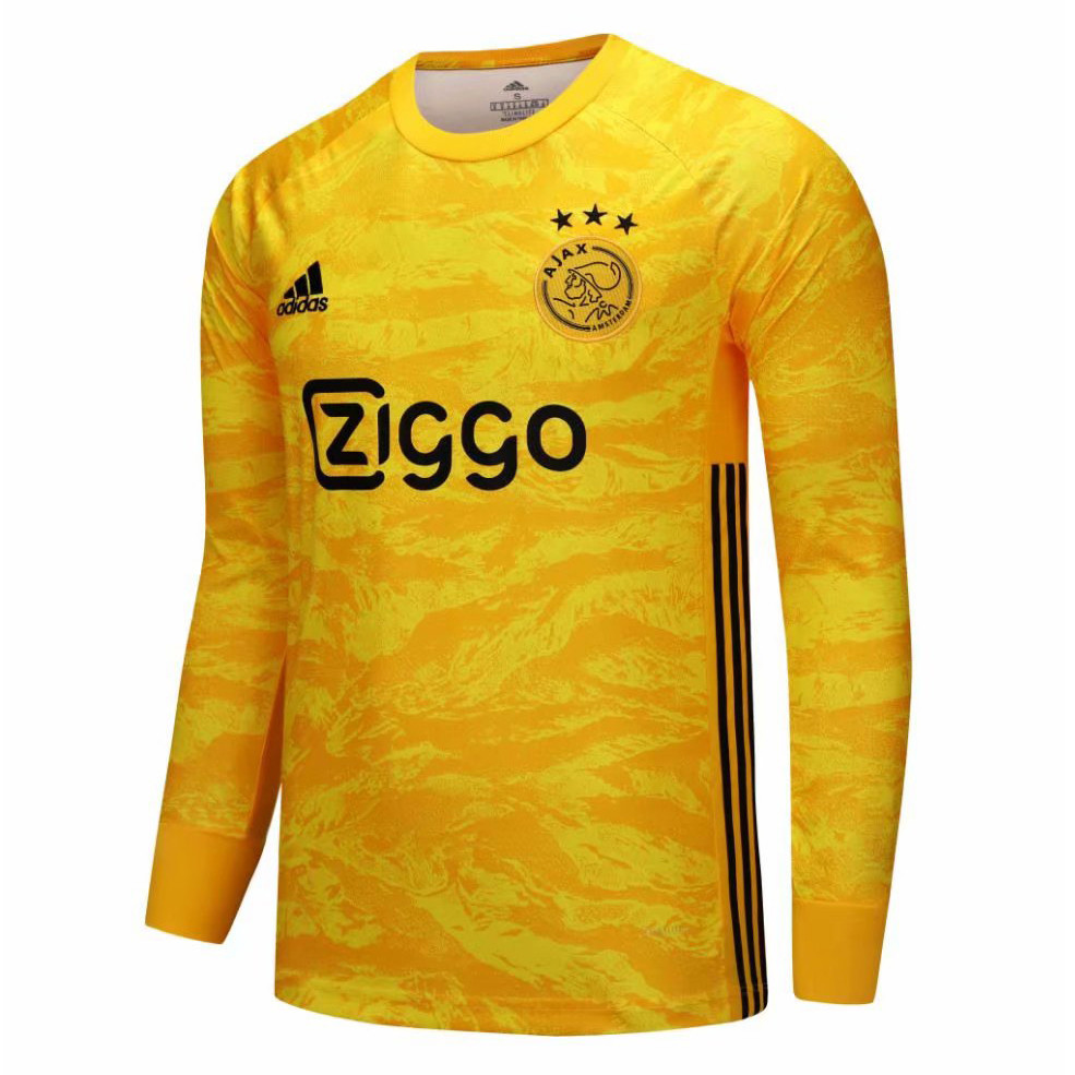 US$ 16.8 - Ajax Goalkeeper Yellow Jersey Long Sleeve Mens ...