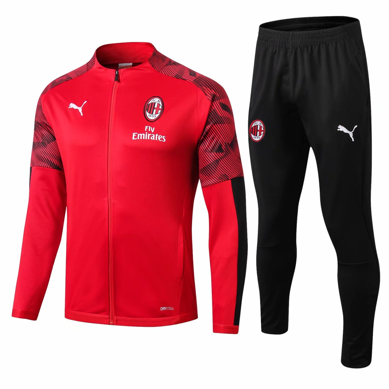 US$ 38.8 - AC Milan Jacket + Pants Training Suit Red 2019 ...