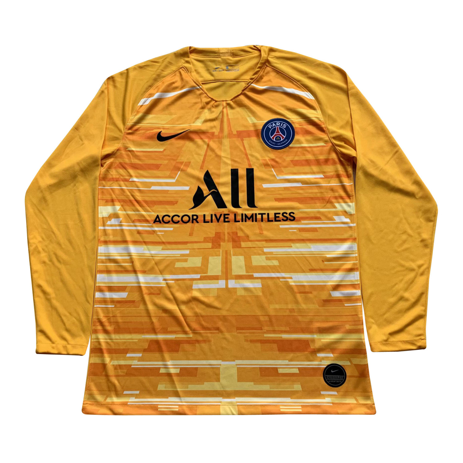 US$ 16.8 - PSG Goalkeeper Yellow Jersey Long Sleeve Mens ...
