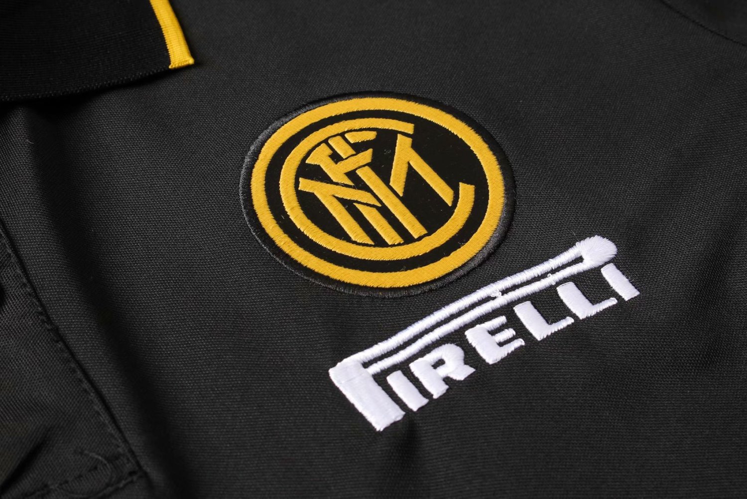 US$ 15.80 - Inter Milan Polo Shirt Black 2019/20 - www.fcsoccerworld.com