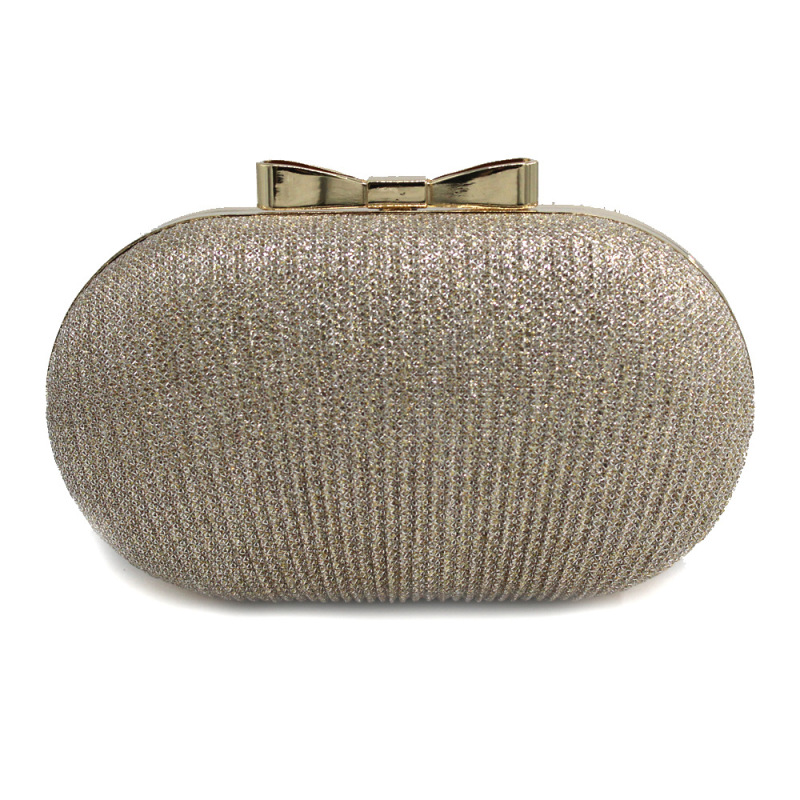 Goose Egg Dinner Bag Bowknot Leather Chain Folding Box Women Handbag