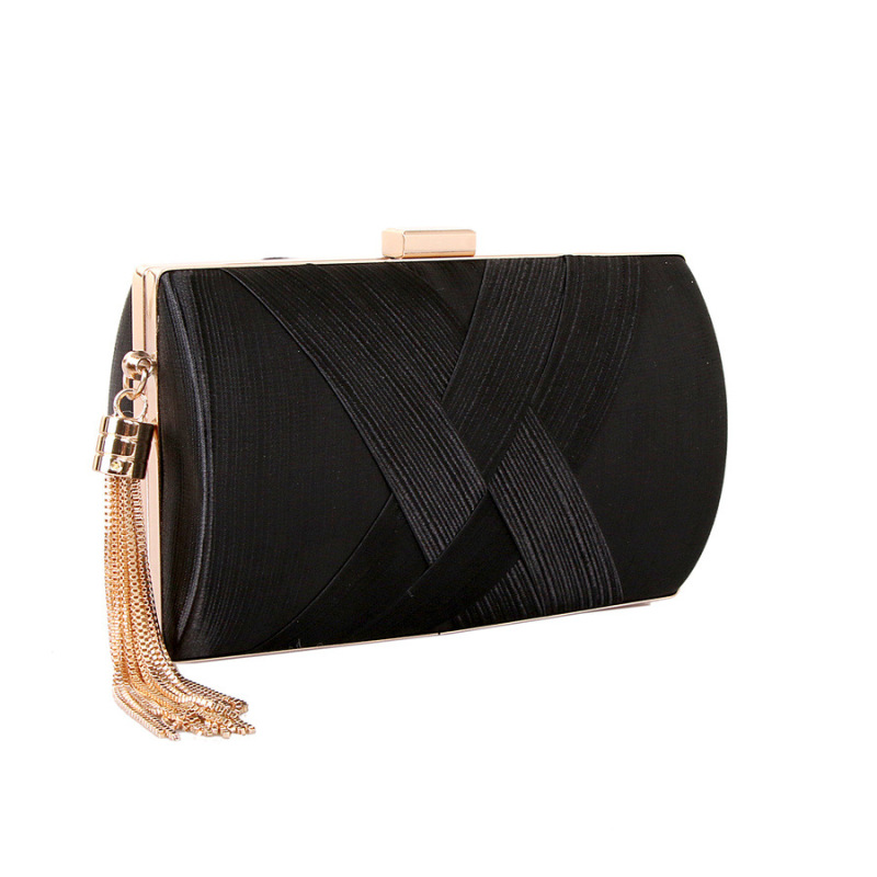 Tassel Chain Dinner Bag Silk Woven Banquet Women Handbag