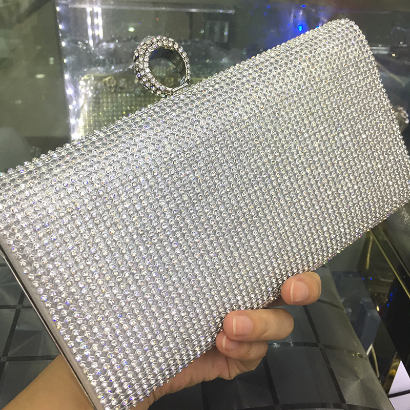 Mermaid Diamond-encrusted Lady Bag  Square Women Clutch