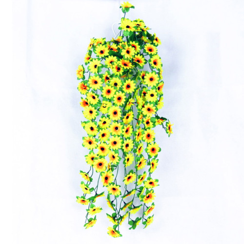 Hanging Vine Sunflower Artificial Flowers Simulation Silk Flowers for Home Decoration