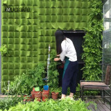 50*50cm 9 Pockets Vertical Grow Bags with Round Bottom Garden Planter Wall-mounted Planting Flowers Planting Bags