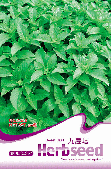 Heirloom Rare Sweet Basil Organic Seeds, 30 Seeds / Pack, Excellent New Ocimum Basilicum Herbs D008