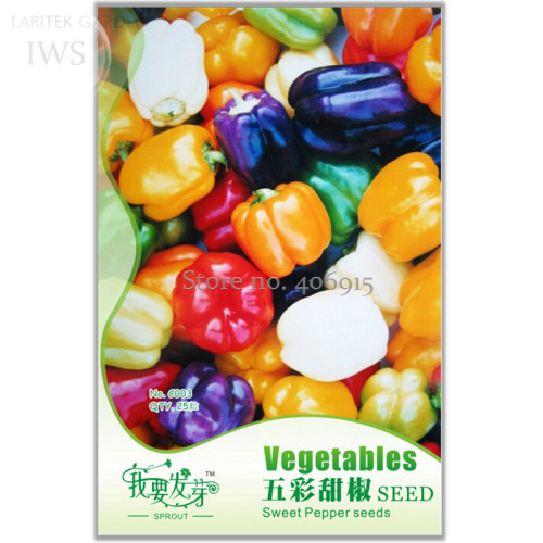Colorful Sweet Pepper High-quality Multicolored Pepper Seeds,Original Pack,  25 seeds, balcony fruits and vegetables IWSC003