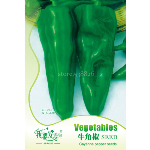 Heirloom Dark Green Tiger Pepper, Original Pack, 35 Seeds, sweet organic vegetables IWSC141