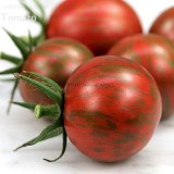 Artisan Purple Bumblebee Cherry Tomato, 100 seeds, organic edible tomato E3731