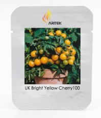 UK Organic Bright Yellow Round Cherry Tomato Seeds, Professional Pack, 100 Seeds / Pack, Tasty Juicy Sweet Fruit E3069