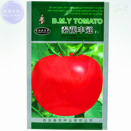 (for greenhouse) Qinshu Fengguan Big Red Tomato F1 Seeds, 10 grams, Original Pack, indeterminate tasty fruits BD079H