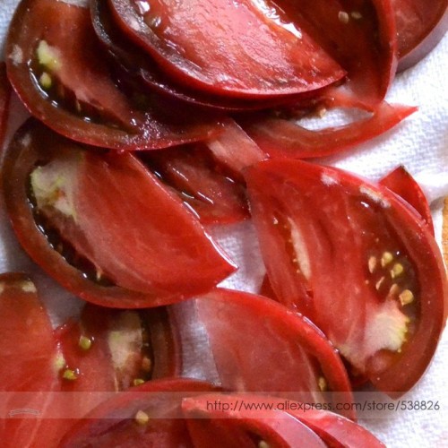 Organic Heirloom Brandywine True Black Lycopersicon lycopersicum Tomato Seeds, Professional Pack, 100 Seeds / Pack, Sweet Tasty