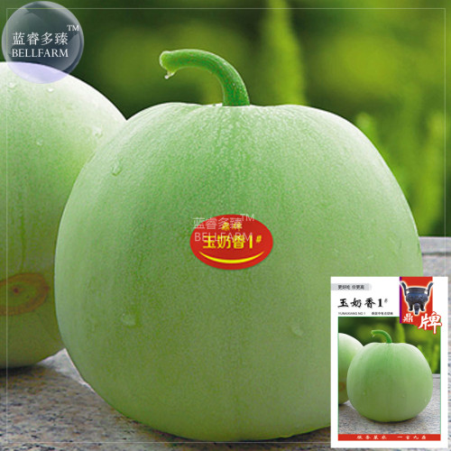 BELLFARM Green Sweet Melon Seeds, 400 seeds, original pack, early-maturing disease-resistant thin skin melon high yield