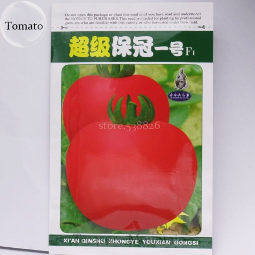 (for Greenhouse) Super Baoguan No.1 F1 Big Pink Tomato Seeds, 10 grams Original Pack, high yield indeterminate growth OQS002Y