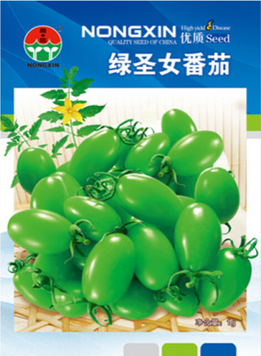 Green Cherry Tomato 'Saintess' Organic Seeds, Original Pack, 300 Seeds / Pack, Very Sweet Tasty Garden Fruit #NF594