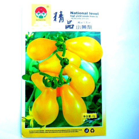 Harbin Yellow Pear Cherry Tomato Seeds, Original Pack, 300 Seeds / Pack, Heirloom Tasty Sweet Edible Fruit #NF894