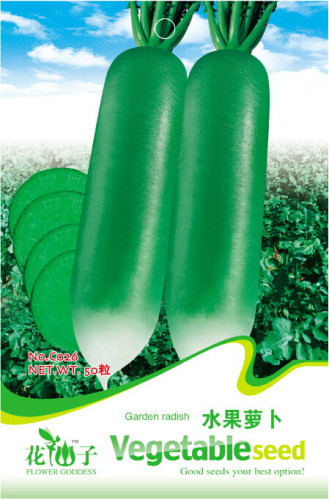 Green Radish Seeds, Original Pack, 50 Seeds / Pack, Organic Heirloom Vegetables #C026