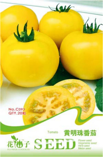 1 Original pack, 20 seeds / pack, Yellow Round Tomato Plant, Organic Edible Tomato, Non-gmo seeds #C093