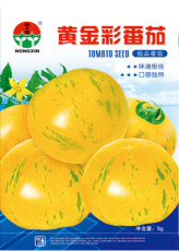 Golden Tomato with Green Stripe F2 Tomato Seeds, 1 Original Pack, Approx 300 Seeds / Pack, Heirloom Tomato Vegetables #NX035
