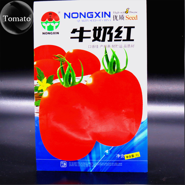 Rare Milky Red Elliptical M Sweet Tomato F1 Seeds, Original Pack, 300 Seeds / Pack, Tasty Bright Red Tomato Fruit