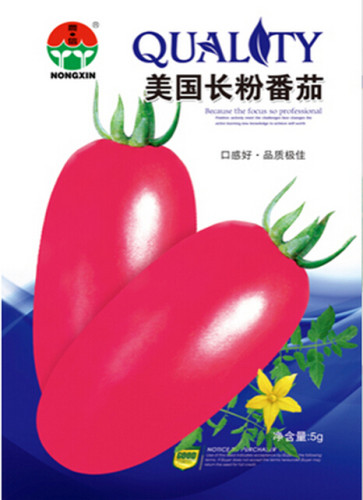 American Pink Long Tomato Organic Seeds, 1 Original Pack, 300 Seeds / Pack, Imported Great Edible Tasty Vegetables #NF600