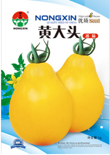 Big Yellow 'Pear' Tomato with Red End Organic Seeds, 1 Original Pack, 150 Seeds / Pack, Rare Heirloom Tomato Garden Plant #NF599