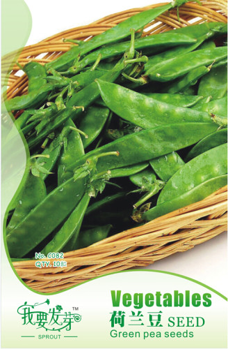 10 Original Packs, 10 seeds / pack, Organic Snow Peas Seeds Sweet Green Vegetable Peas  #NF180