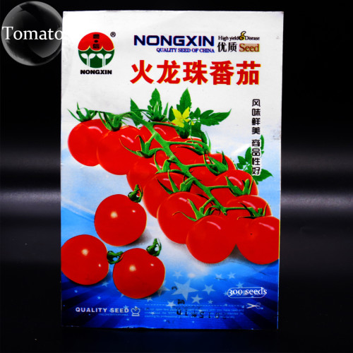Heirloom 'Fire Dragon Ball' Bright Red Truss Cherry Tomato Organic Seeds, Original Pack, 300 Seeds, Tasty Sweet Juicy Fruit