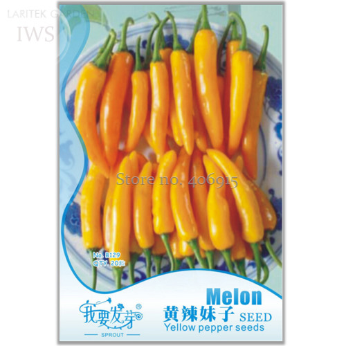 Organic Vegetables Yellow Peppers Seeds, Original Pack, 20 seeds, balcony ornamentals capsicum annuum seed IWSB129S
