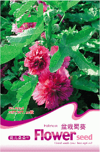 1 Original Pack, 20 seeds Bonsai Hollyhock COUNTRY ROMANCE RED Alcea Rosea Flower Seeds #A036