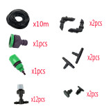 1 Sets Fog Nozzles irrigation system Portable Misting Automatic Watering 10m Garden hose Spray head with 4/7mm tee and connector
