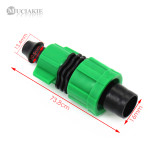 MUCIAKIE 2PCS By-pass Adaptors with Double Locks DN16 Connector for Drip Tape & PE PVC Pipe Garden Irrigation Fittings