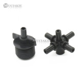 MUCIAKIE 2PCS 1/2'' to 6MM 5-Way Connector for Garden Irrigation Misting Sprinkler Coupling Adapter Drip Irrigation Fitting