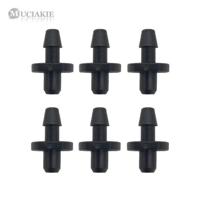MUCIAKIE 1000PCS Micro Drip Garden Water Connector 4.8mm Flat End to Barb 3/5mm Micto Tubing Hose Garden Irrigation Fitting