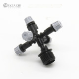 MUCIAKIE 1PC Good Quality 1/2'' Male Thread to 5-Headed Misting Nozzle Garden Lawn Greenhouse Irrigation Misting Sprinkler DIY