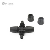 MUCIAKIE 20PCS 3/8'' (8/11mm) Lock Nut Cross Garden Water Connector Durable Garden Micro Irrigation System Pipe Tubing Fittings