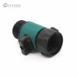 MUCIAKIE 1PC Garden Water Connector for Tap Faucet Pipe Tubing Adapter 3/4'' Male Thread to 3/4'' Female Thread with Valve