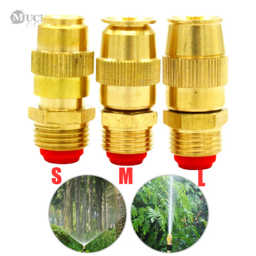 MUCIAKIE 5PCS Brass Watering Adjustable Half Misting Sprinkler for Garden Lawn Sprayer Nozzle Micro Drip Irrigation