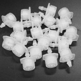 MUCIAKIE 20PCS White Transparant Misting Micro Flow Dripper 8 Holes Drip Head for 4/7mm Watering Hose Drip Garden Irrigation